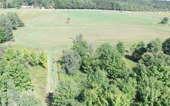 Aerial view of Jericho Hill Fields